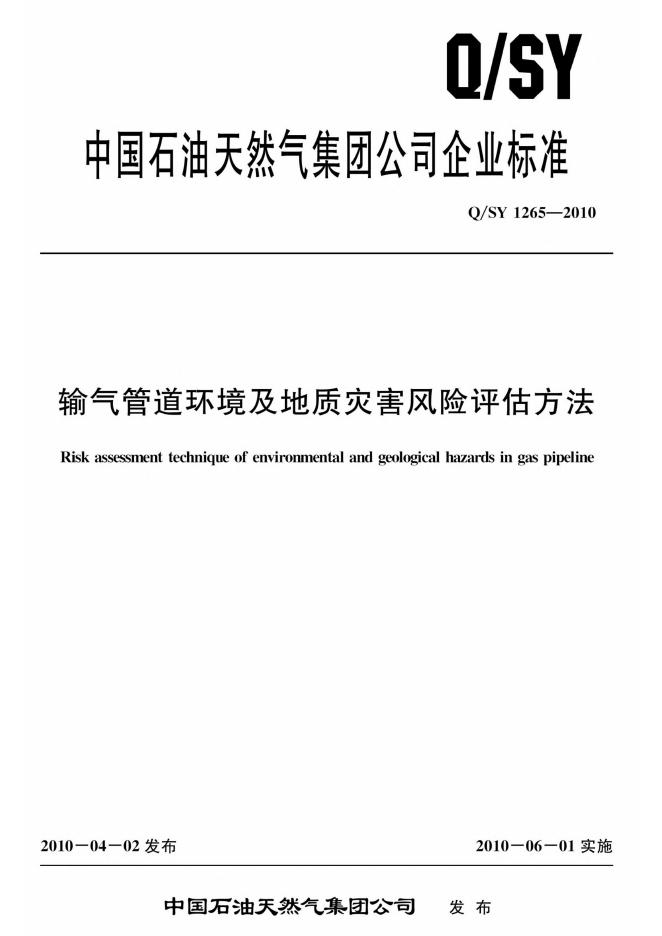 Q/SY 1265-2010 标准预览