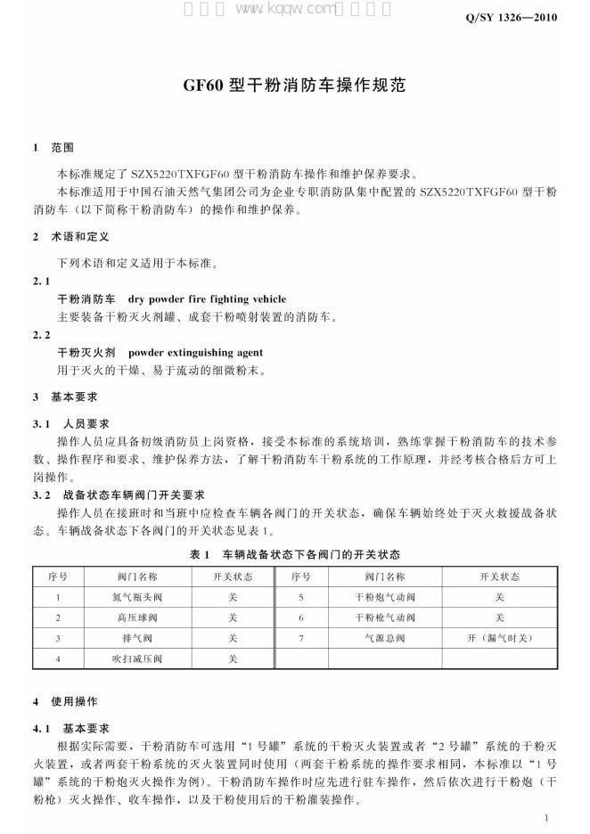 Q/SY 1326-2010 标准预览