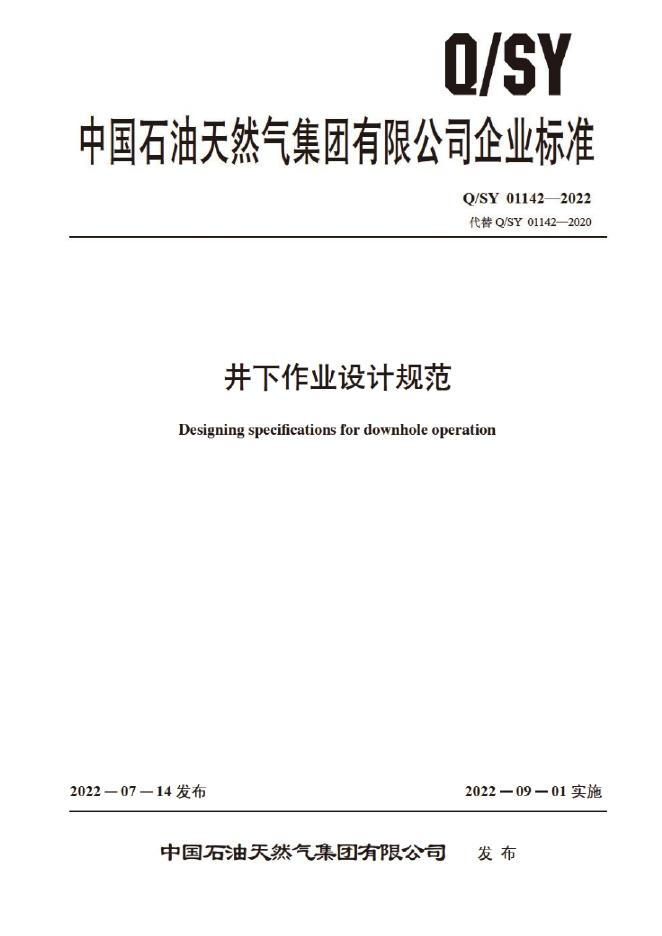 Q/SY 01142-2022 标准预览