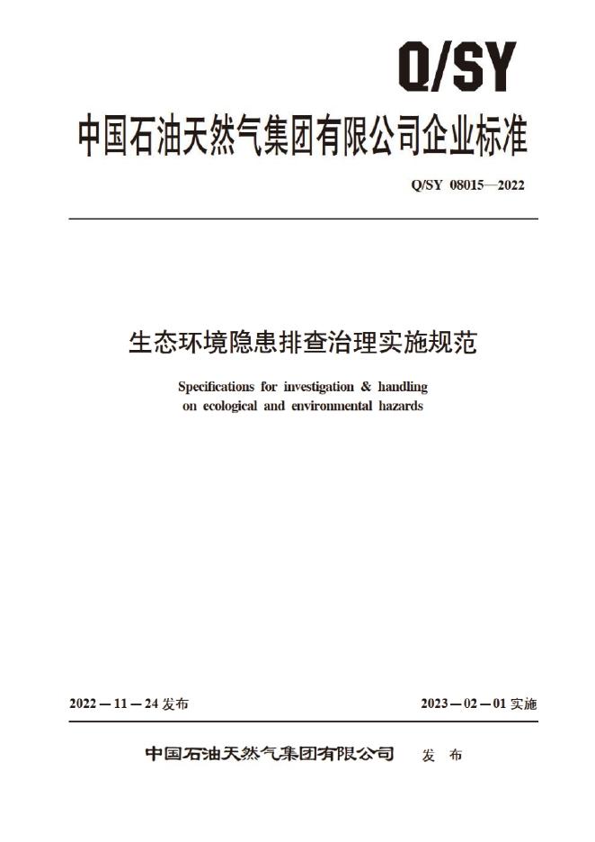 Q/SY 08015-2022 标准预览