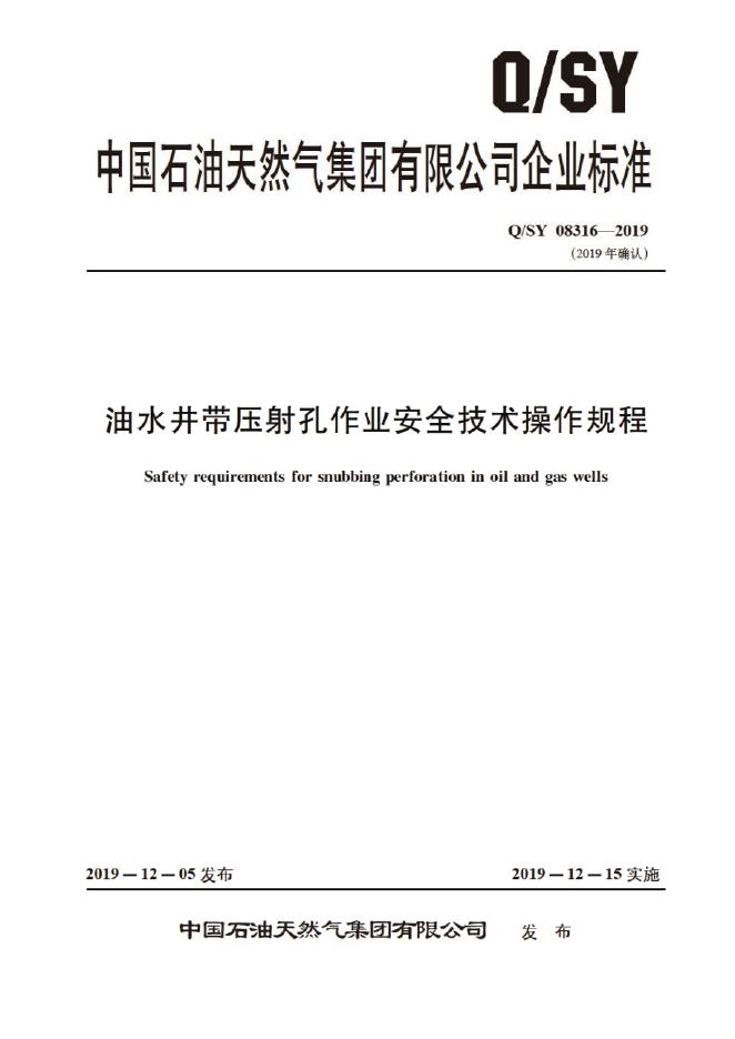 Q/SY 08316-2019 标准预览