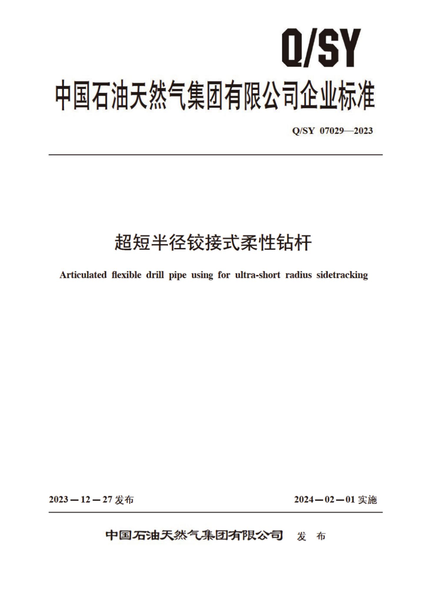 Q/SY 07029-2023 标准预览
