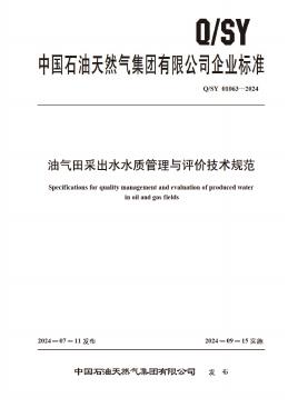 Q/SY 01063-2024 标准预览