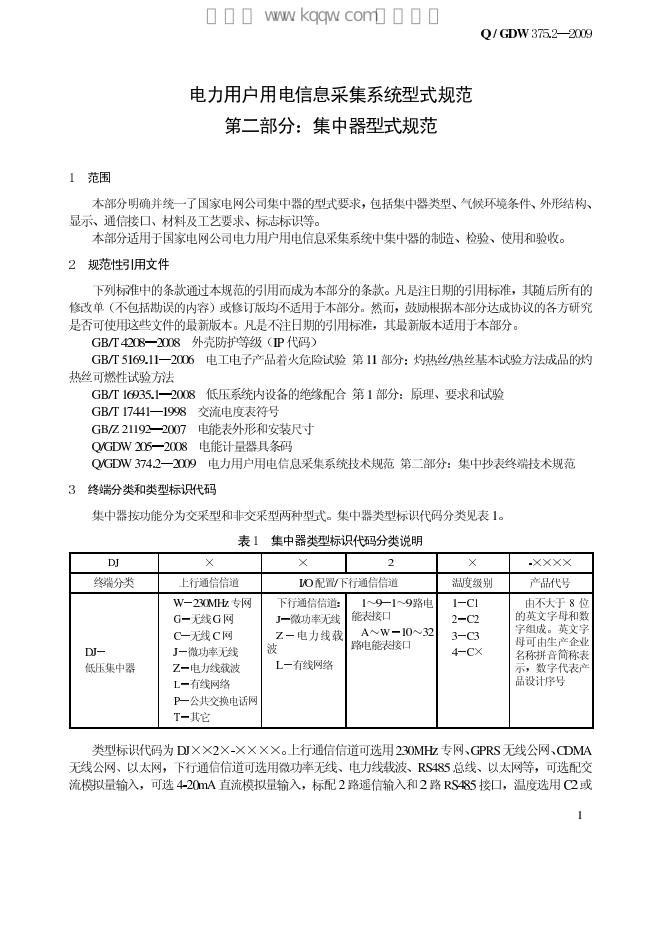 Q/GDW 375.2-2009 标准预览