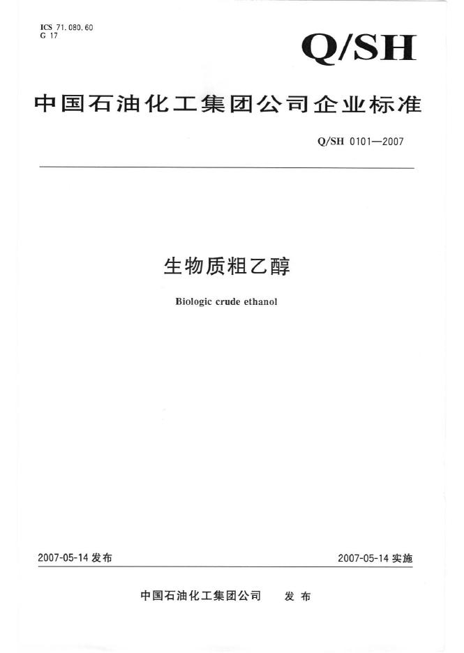Q/SH 0101-2007 标准预览