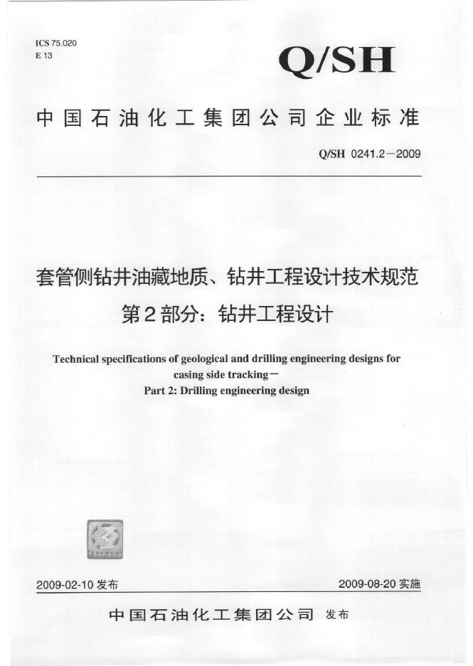 Q/SH 0241.2-2009 标准预览