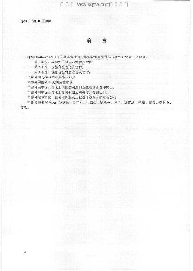 Q/SH 0246.3-2009 标准预览