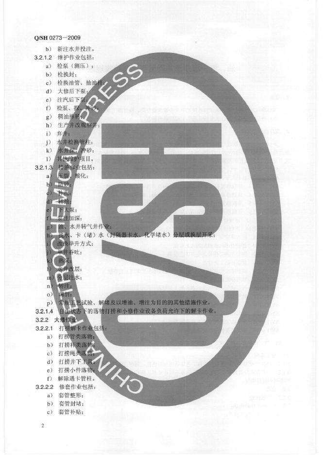 Q/SH 0273-2009 标准预览