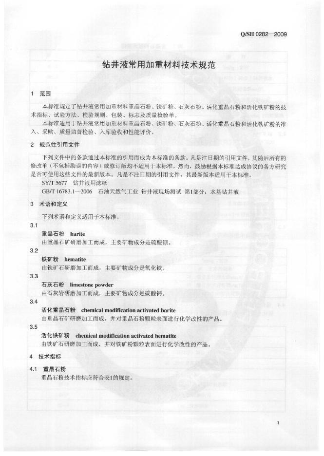Q/SH 0282-2009 标准预览