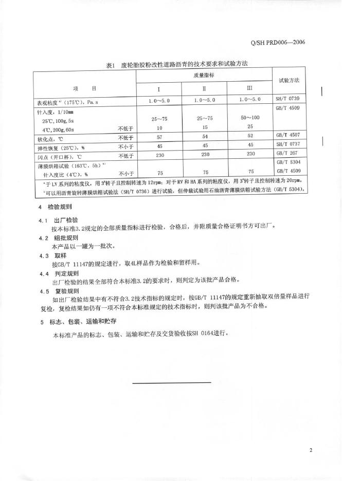 Q/SH PRD006-2006 标准预览