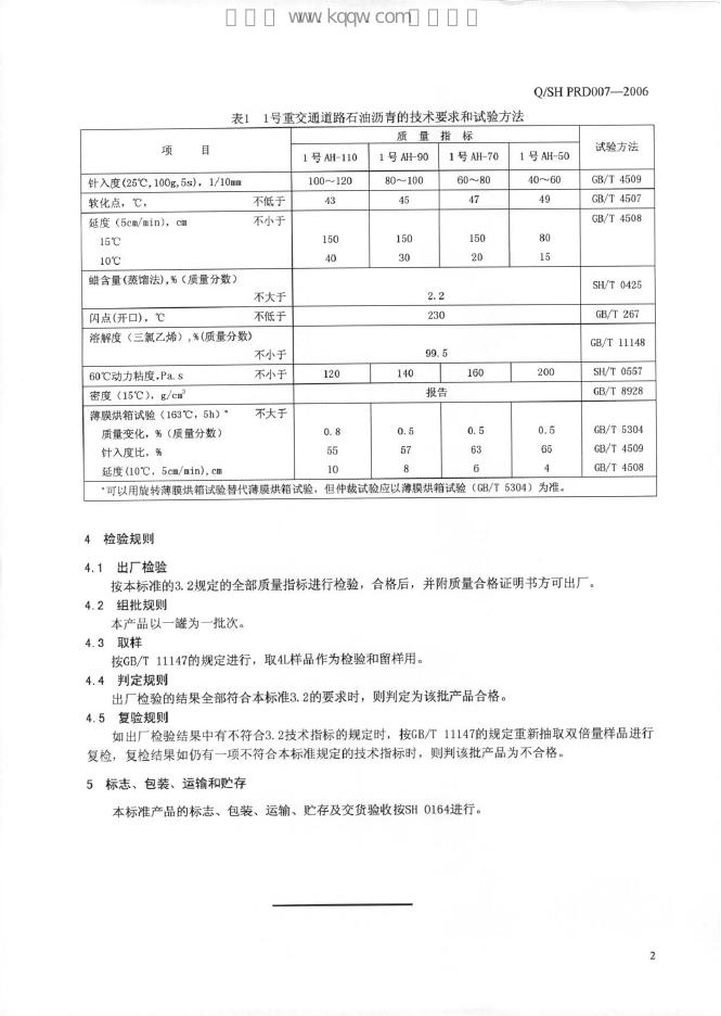 Q/SH PRD007-2006 标准预览