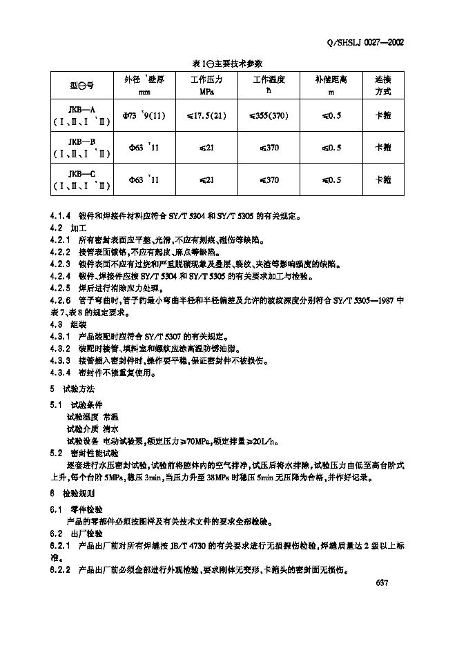 Q/SHSLJ 0027-2002 标准预览