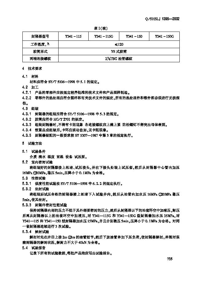 Q/SHSLJ 1395-2002 标准预览