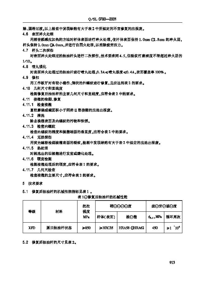 Q/SL 0780-2001 标准预览