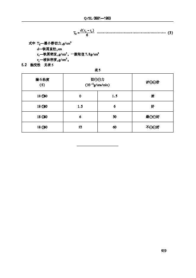 Q/SL 0881-1993 标准预览