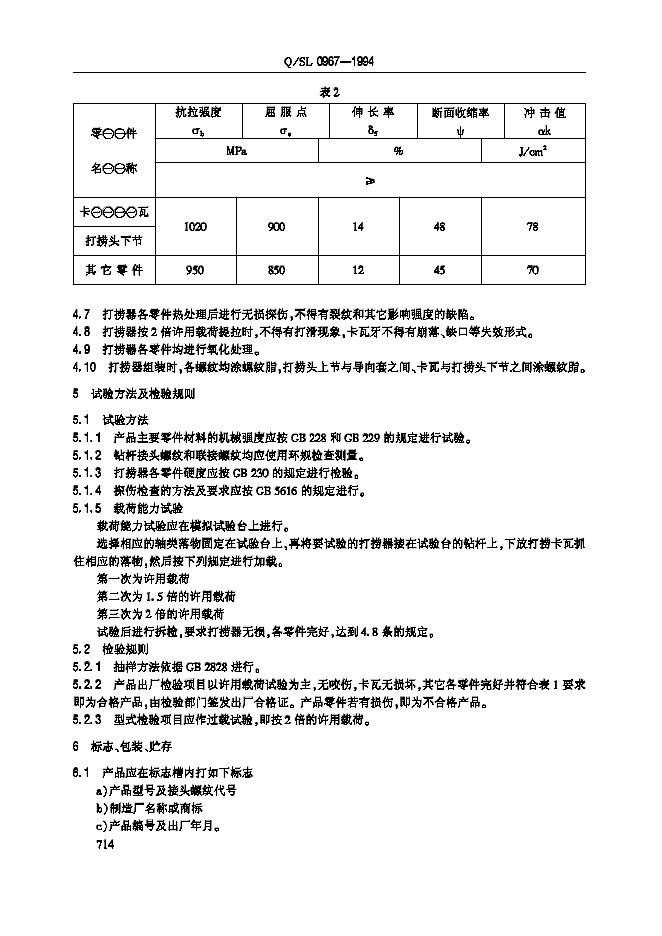 Q/SL 0967-1994 标准预览