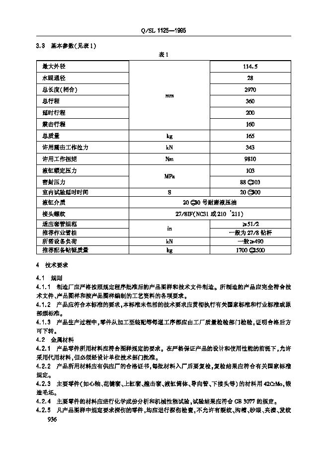 Q/SL 1125-1995 标准预览