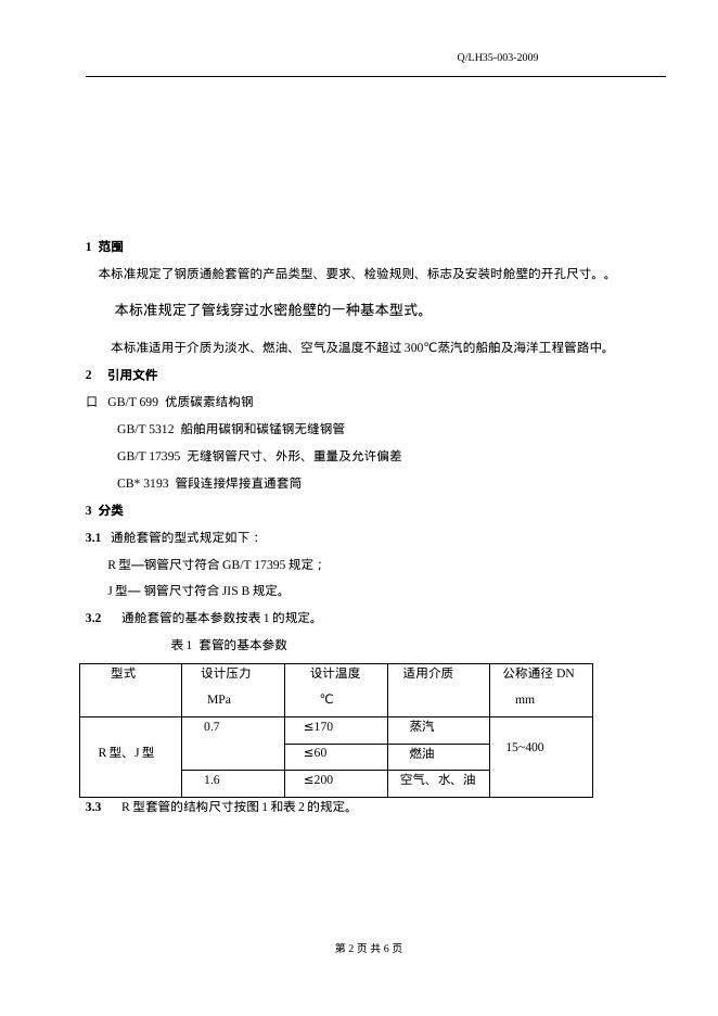 Q/LH 35-003-2009 标准预览
