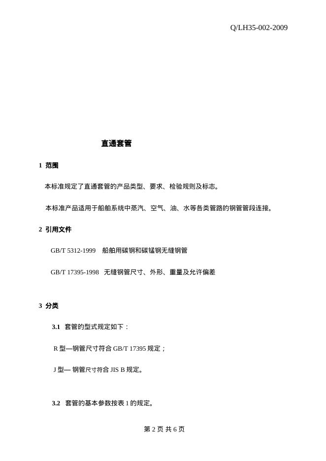 Q/LH 35-002-2009 标准预览