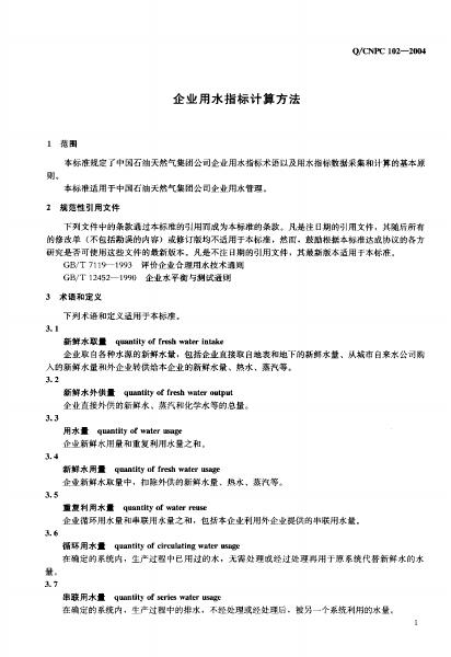 Q/CNPC 102-2004 标准预览