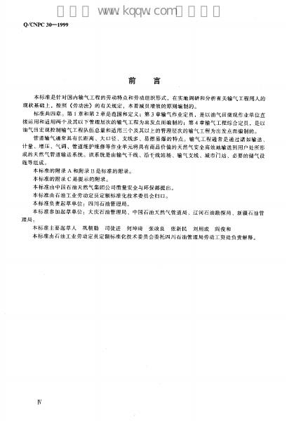 Q/CNPC 30-1999 标准预览