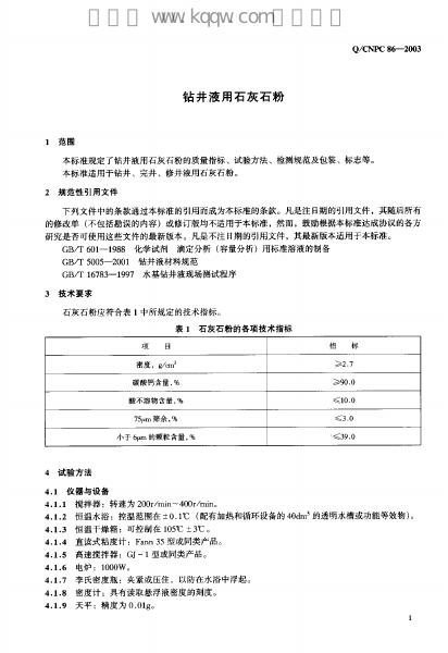 Q/CNPC 86-2003 标准预览