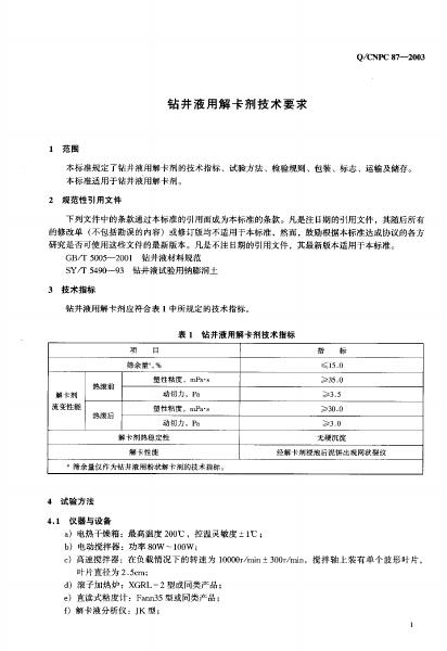 Q/CNPC 87-2003 标准预览