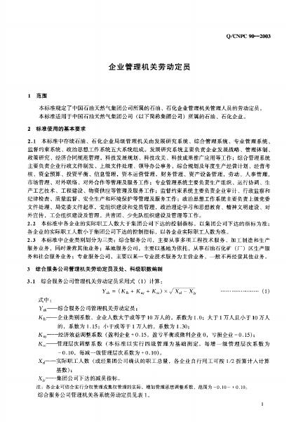 Q/CNPC 90-2003 标准预览