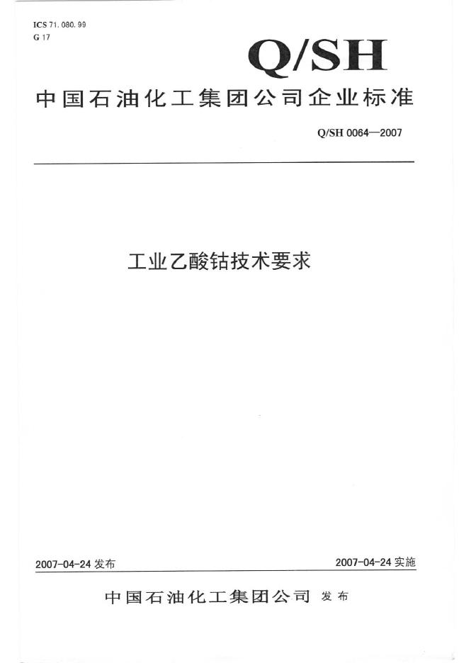 Q/SH 0064-2007 标准预览