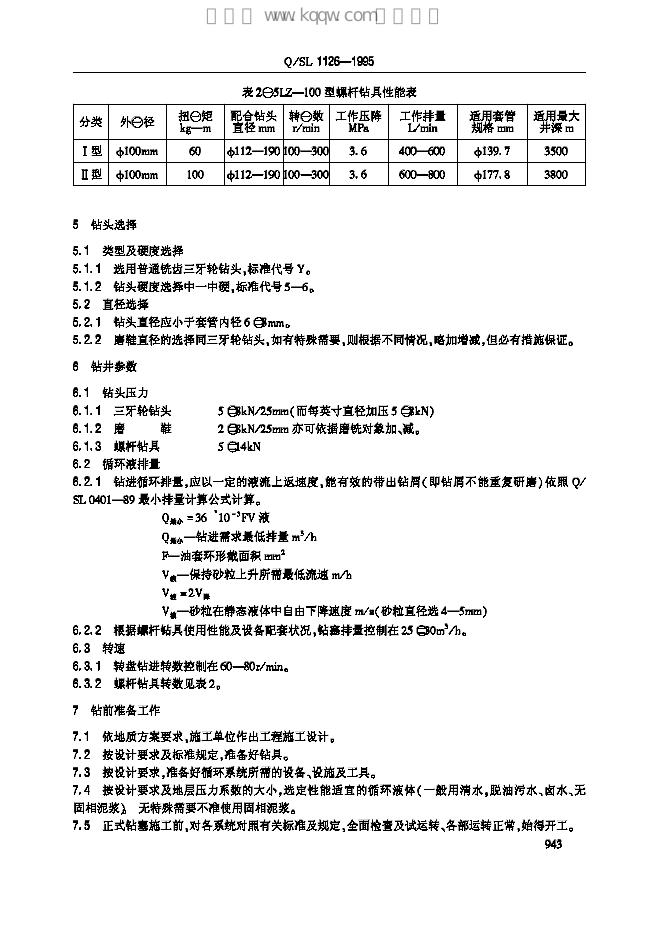 Q/SL 1126-1995 标准预览