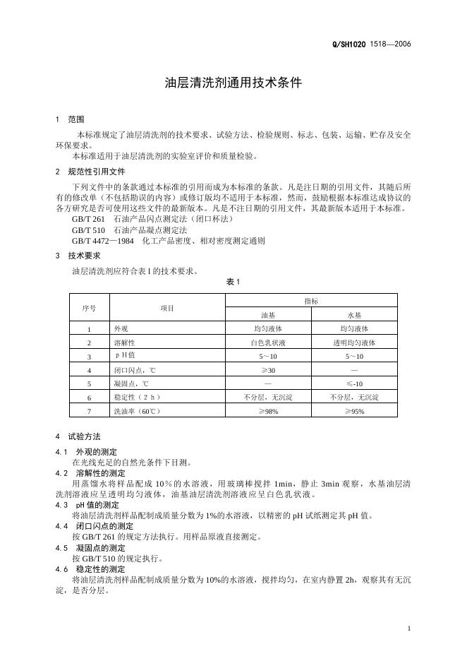 Q/SH1020 1518-2006 标准预览