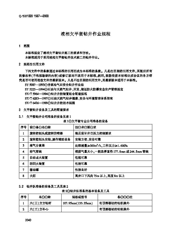 Q/SH1020 1587-2003 标准预览