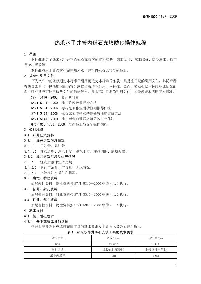Q/SH1020 1987-2009 标准预览