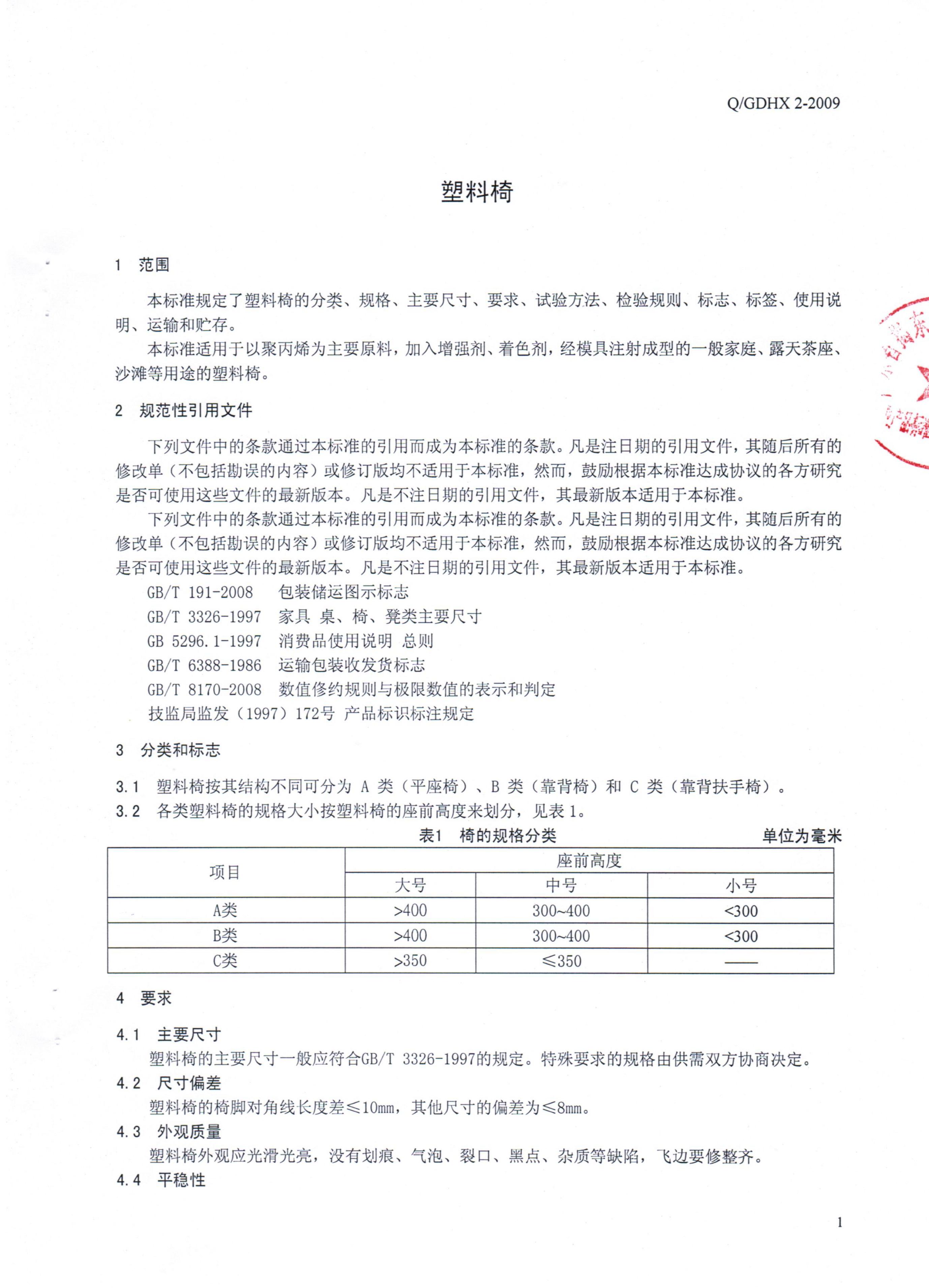 Q/GDHX 2-2009 标准预览