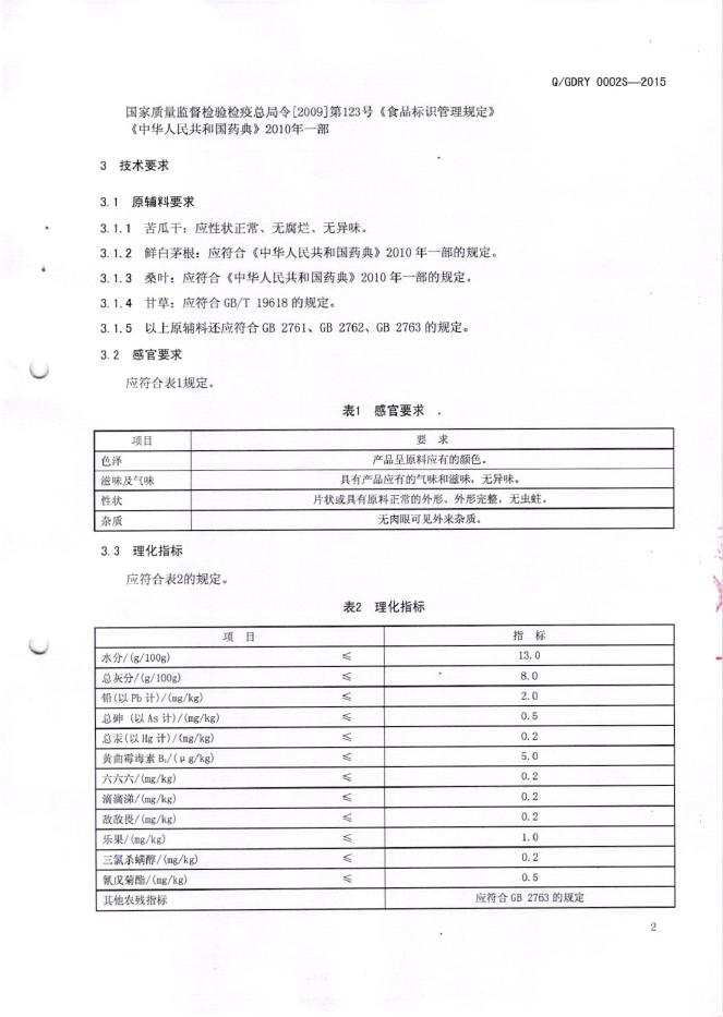 Q/GDRY 0002S-2015 标准预览