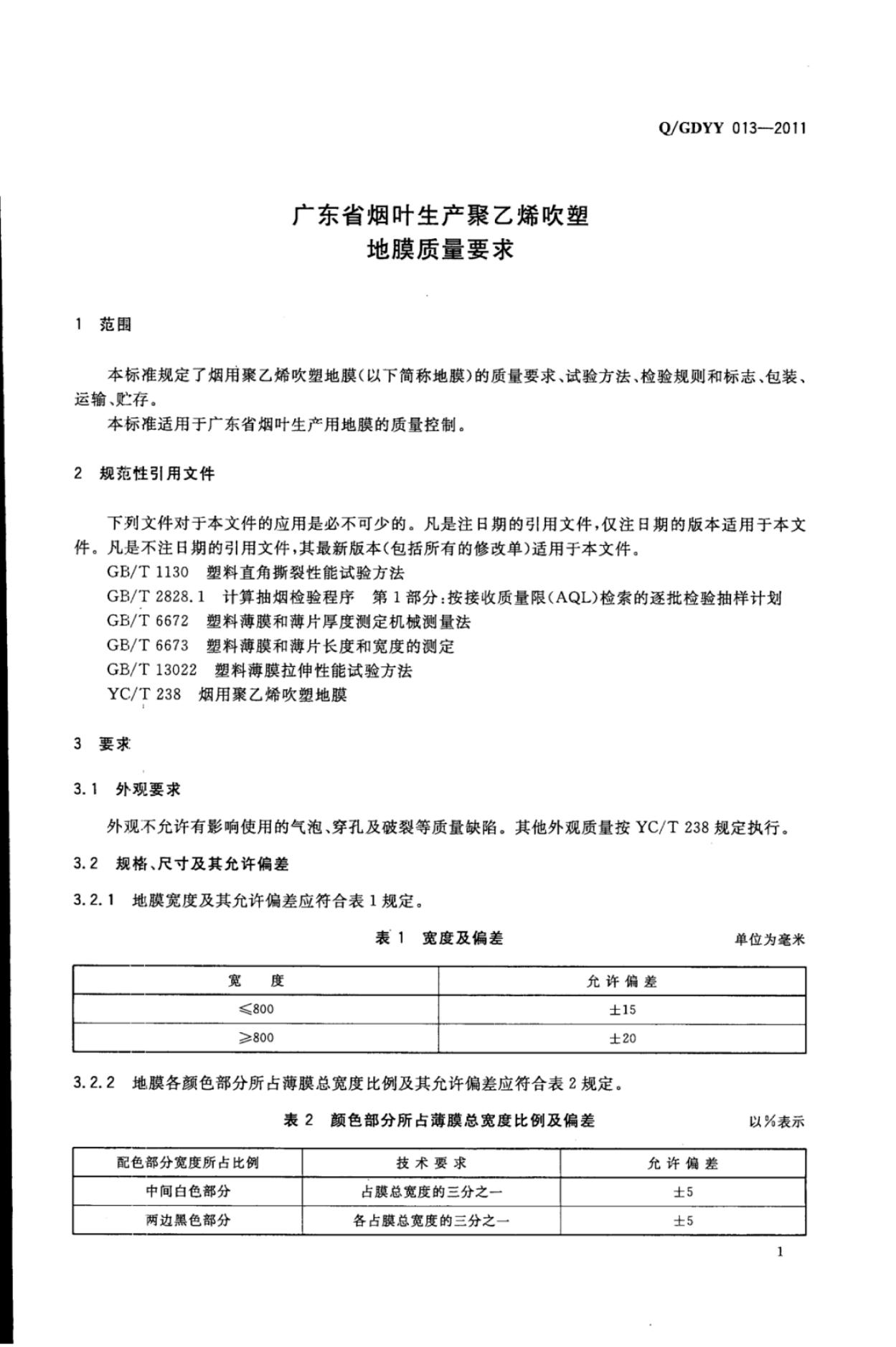 Q/GDYY 013-2011 标准预览