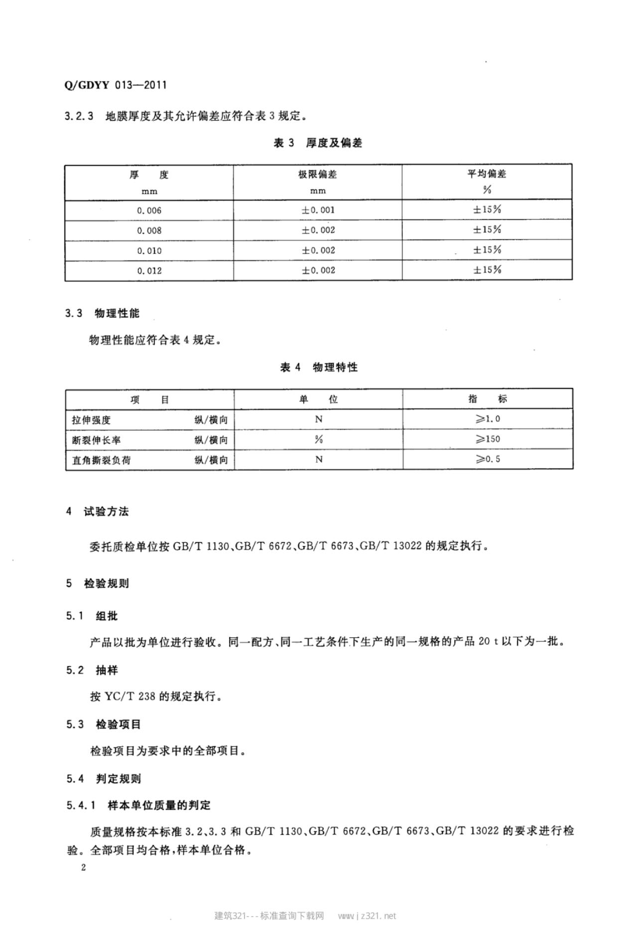 Q/GDYY 013-2011 标准预览