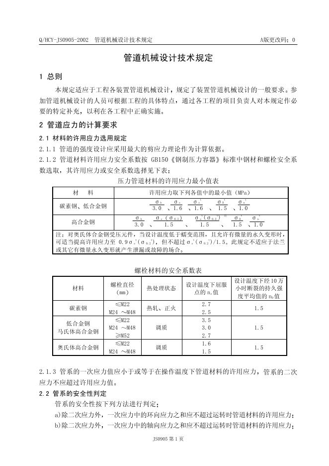 Q/HCY JS0905-2002 标准预览