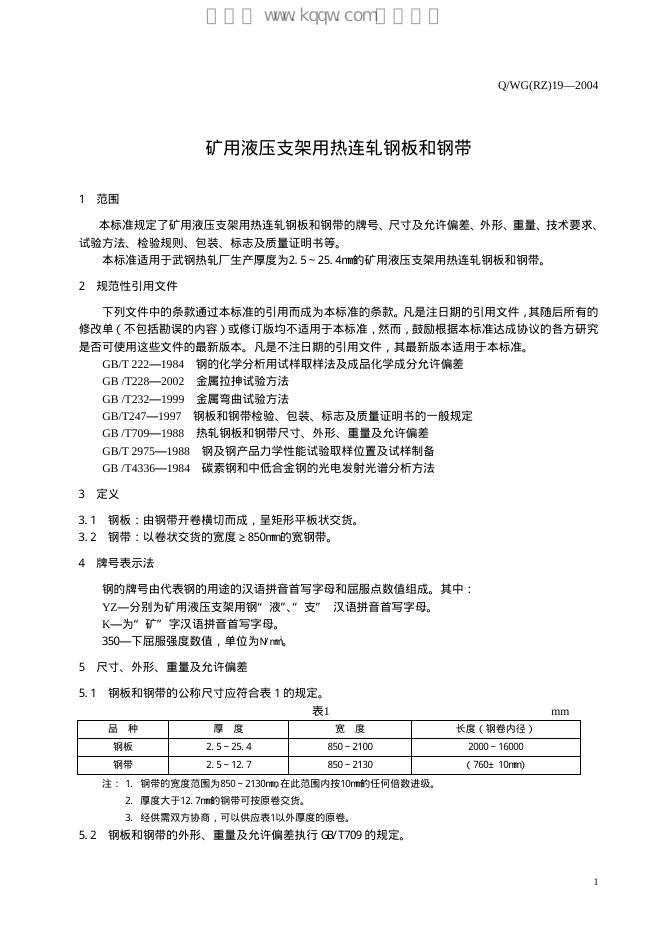 Q/WG(RZ) 19-2004 标准预览
