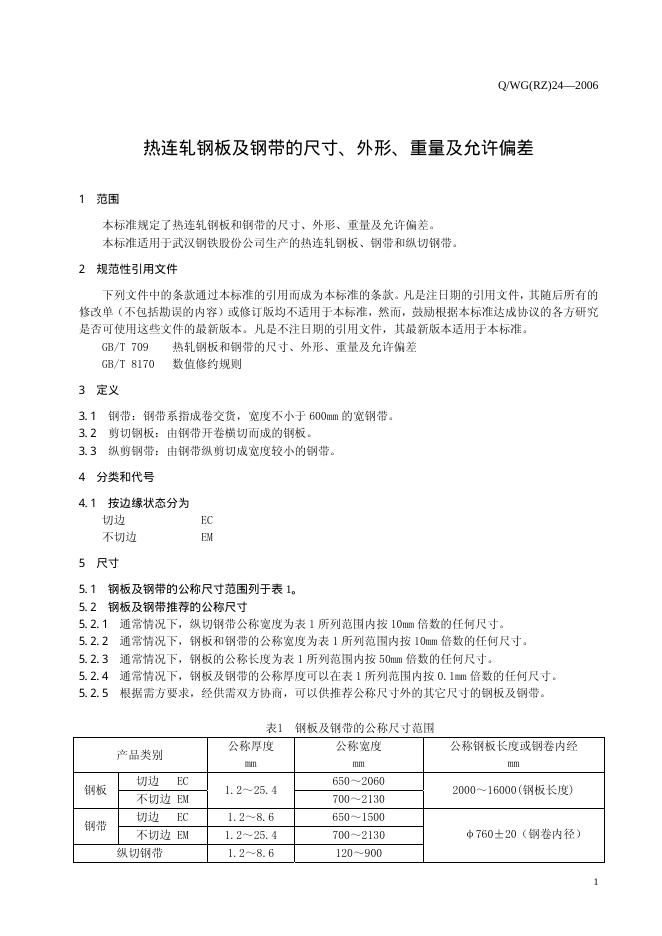 Q/WG(RZ) 24-2006 标准预览