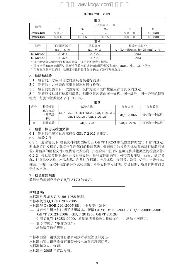 Q/BQB 291-2009 标准预览
