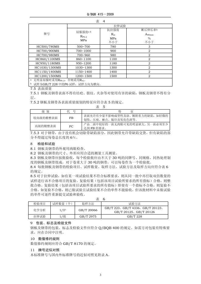 Q/BQB 415-2009 标准预览