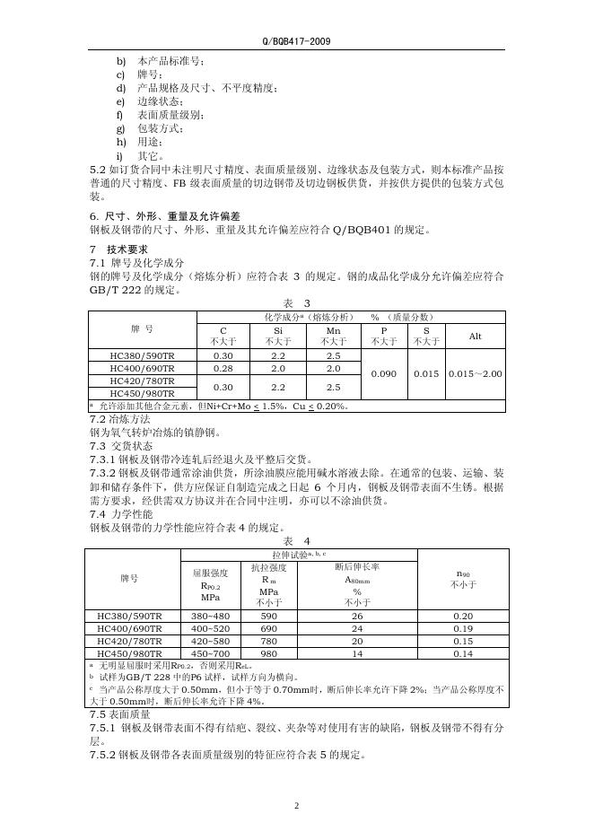 Q/BQB 417-2009 标准预览