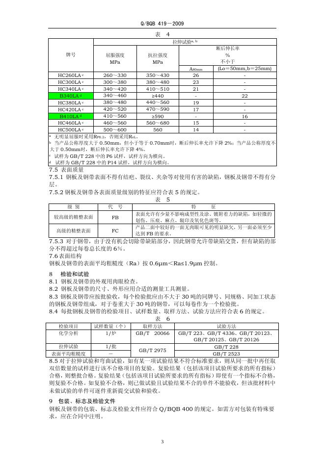 Q/BQB 419-2009 标准预览