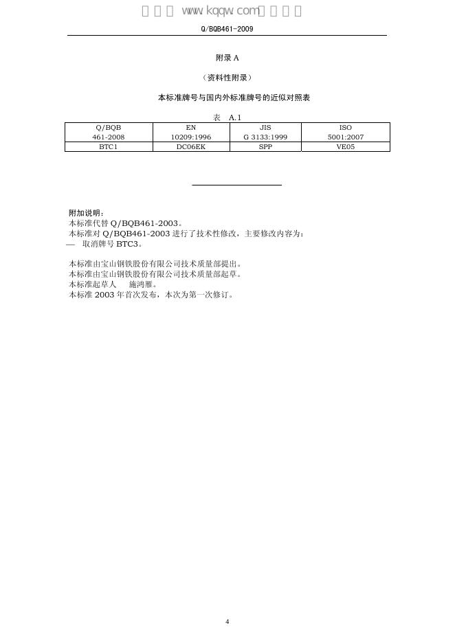 Q/BQB 461-2009 标准预览