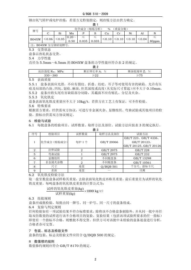 Q/BQB 518-2009 标准预览