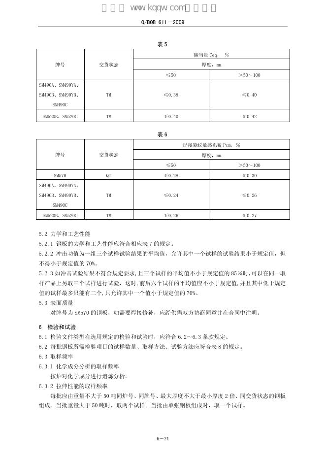 Q/BQB 611-2009 标准预览