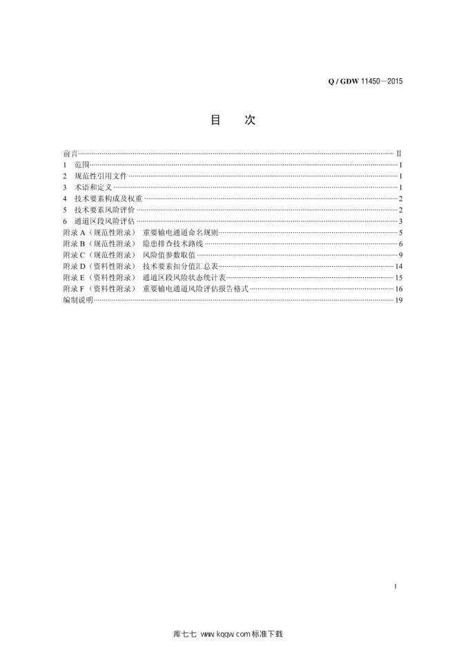 Q/GDW 11450-2015 标准预览