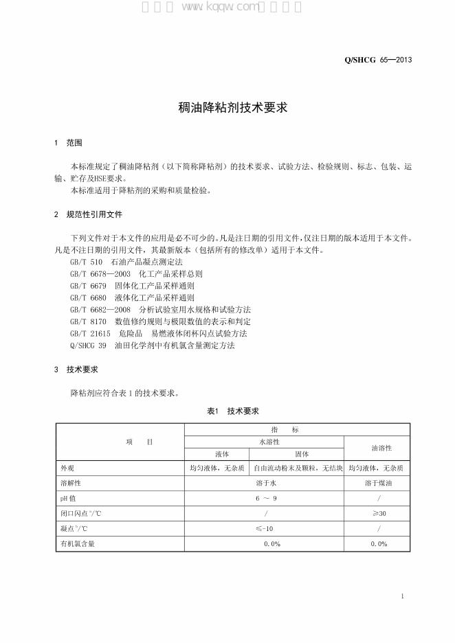 Q/SHCG 65-2013 标准预览