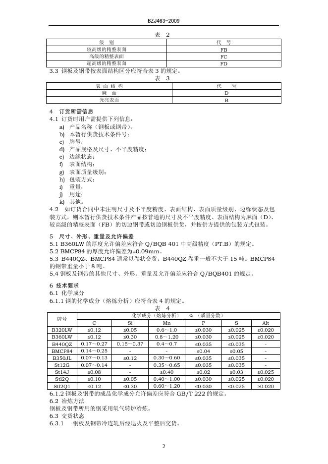 BZJ 463-2009 标准预览